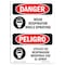 Signmission OSHA, Wear Respirator While Spraying Bilingual, 14in X 10in Rigid Plastic, OS-DS-P-1014-VS-1616 OS-DS-P-1014-VS-1616 - alternate 1